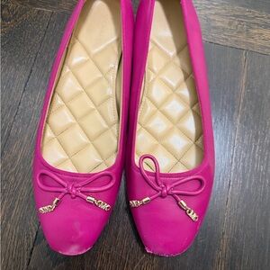 MICHAEL Michael Kors Fuchsia Flats with Gold Bow Accent